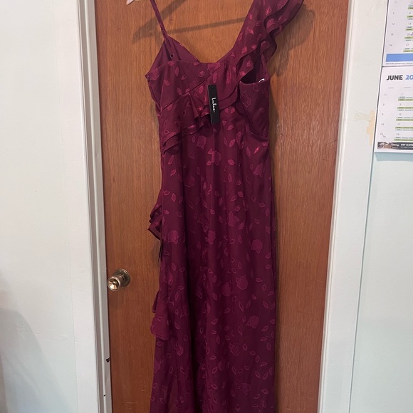 Lulus Floral Jacquard Ruffled Maxi Dress - Picture 5 of 6